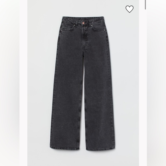 H & M Wide High jeans, US 0 GREY - Picture 2 of 5